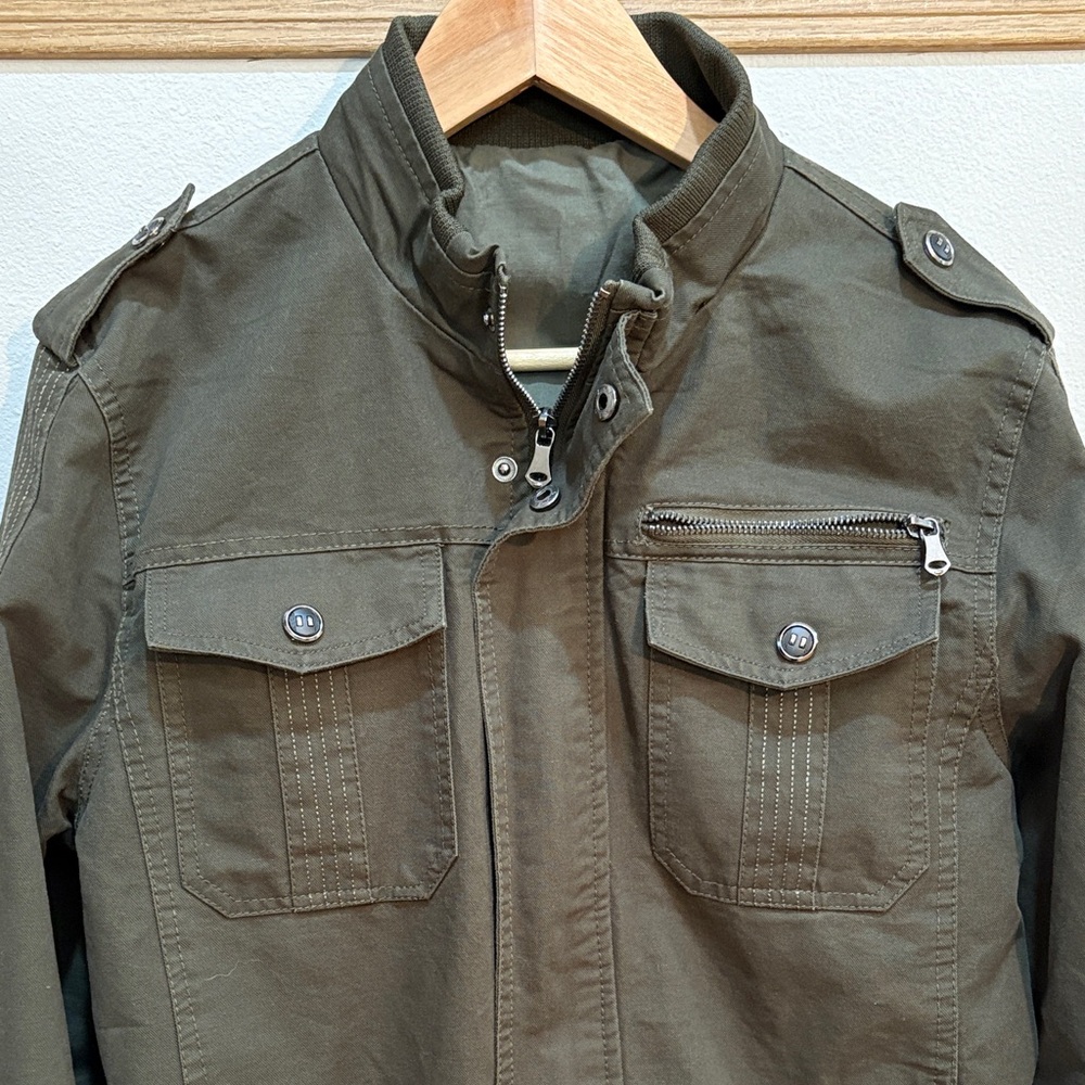 Men's Olive Green Jacket - Picture 3 of 17